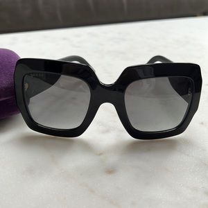 Black, Sparkly Gucci Sunglasses